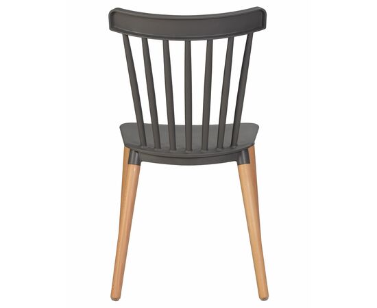 Набор 4 шт Стул обеденный DOBRIN THEO, ножки светлый бук, цвет темно-серый (GR-04), Вариант: ножки светлый бук, цвет тёмно-серый (GR-04), изображение 6 | Интернет магазин мебели и декора LifeDekor