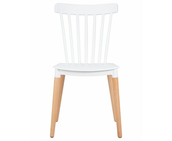 Набор 4 шт Стул обеденный DOBRIN THEO, ножки светлый бук, цвет белый (W-02), Вариант: ножки светлый бук, цвет белый (W-02), изображение 9 | Интернет магазин мебели и декора LifeDekor