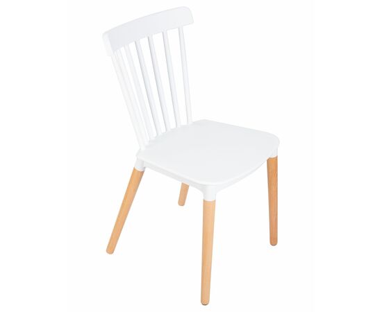 Набор 4 шт Стул обеденный DOBRIN THEO, ножки светлый бук, цвет белый (W-02), Вариант: ножки светлый бук, цвет белый (W-02), изображение 10 | Интернет магазин мебели и декора LifeDekor