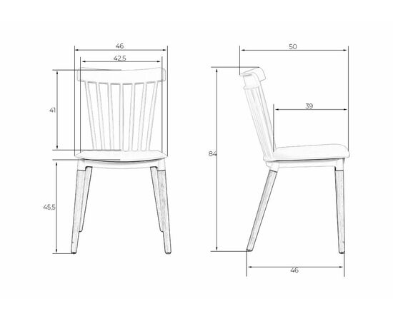 Набор 4 шт Стул обеденный DOBRIN THEO, ножки светлый бук, цвет бежевый (GR-03), Вариант: ножки светлый бук, цвет бежевый (GR-03), изображение 10 | Интернет магазин мебели и декора LifeDekor