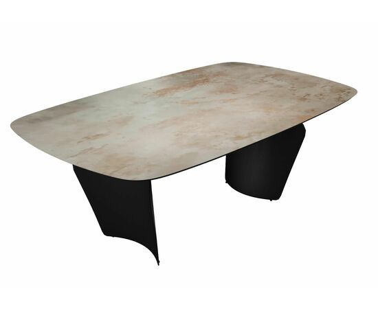 Стол DikLine KU180 керамика мрамор SH1683 матовая/опоры черные (2 уп), изображение 5 | Интернет магазин мебели и декора LifeDekor