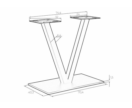Подстолье обеденное DOBRIN VECTOR, изображение 8 | Интернет магазин мебели и декора LifeDekor