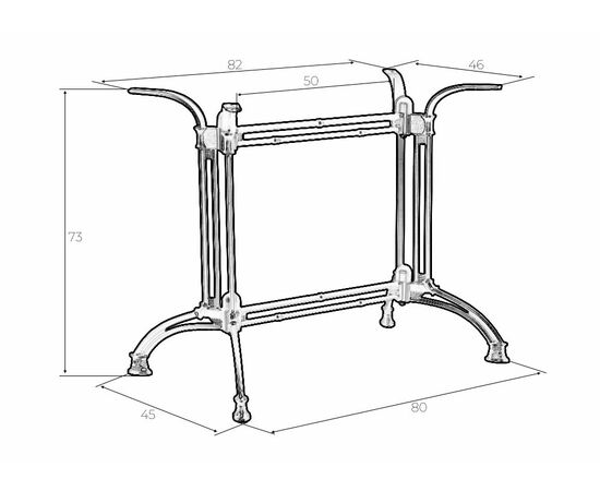 Подстолье обеденное DOBRIN JORDGE WIDE, изображение 6 | Интернет магазин мебели и декора LifeDekor