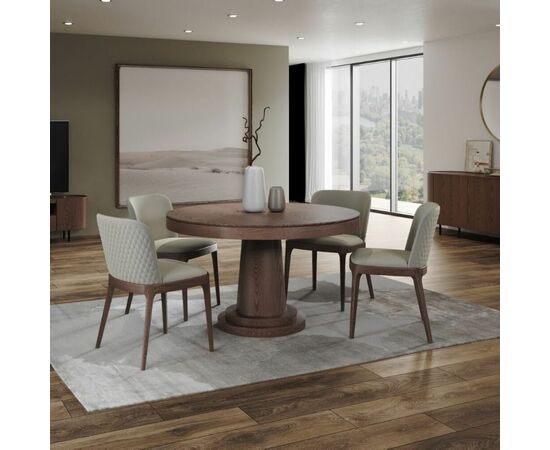 Стол круглый обеденный Bilbo (120+40) шпон, изображение 4 | Интернет магазин мебели и декора LifeDekor