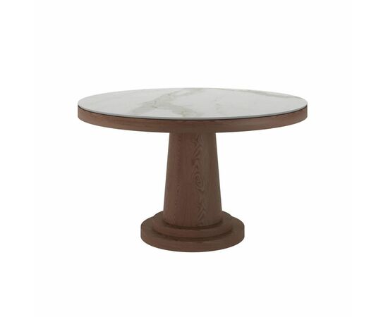 Стол круглый обеденный Bilbo 100, керамика матовая белая | Интернет магазин мебели и декора LifeDekor