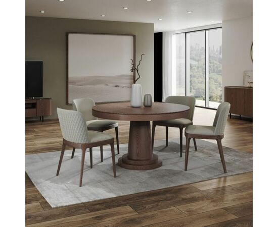 Стол круглый обеденный Bilbo 120 шпон, изображение 5 | Интернет магазин мебели и декора LifeDekor