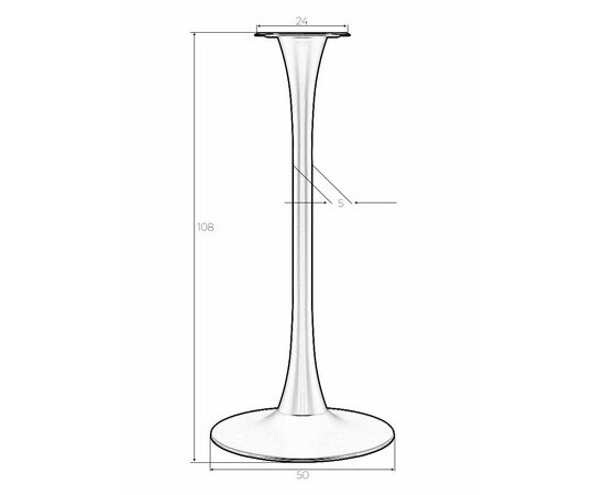 Подстолье барное DOBRIN JIM BLACK HIGH, изображение 5 | Интернет магазин мебели и декора LifeDekor