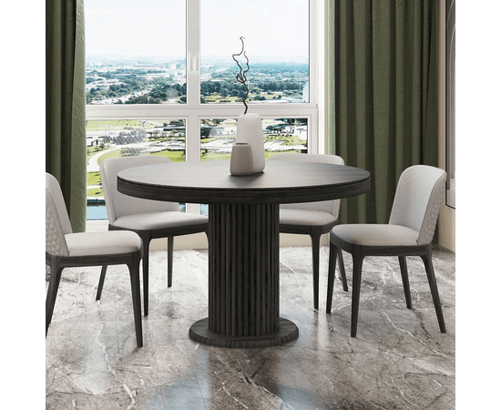 Стол Denver 120, круглый, шпон, изображение 4 | Интернет магазин мебели и декора LifeDekor