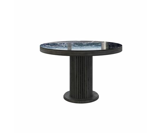 Стол Denver 120+40, круглый раздвижной, глянец | Интернет магазин мебели и декора LifeDekor