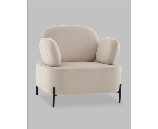 Кресло Кэнди велюр бежевый, изображение 2 | Интернет магазин мебели и декора LifeDekor