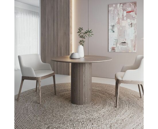 Стол круглый Denver 100, шпон / опора дерево, изображение 4 | Интернет магазин мебели и декора LifeDekor