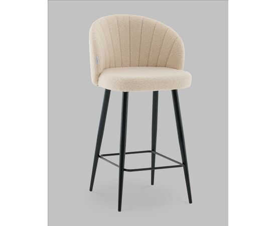 Стул полубарный Ханнингем букле бежевый, изображение 2 | Интернет магазин мебели и декора LifeDekor