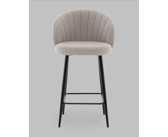 Стул полубарный Ханнингем букле светло-серый, изображение 5 | Интернет магазин мебели и декора LifeDekor