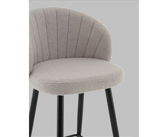 Стул полубарный Ханнингем букле светло-серый, изображение 10 | Интернет магазин мебели и декора LifeDekor