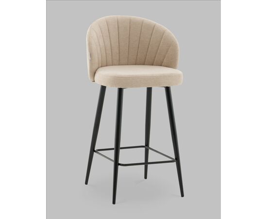 Стул полубарный Ханнингем велюр бежевый, изображение 2 | Интернет магазин мебели и декора LifeDekor