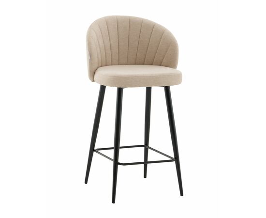 Стул полубарный Ханнингем велюр бежевый | Интернет магазин мебели и декора LifeDekor