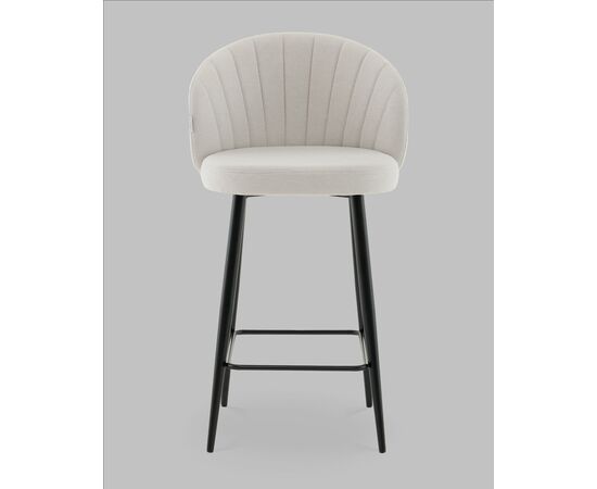 Стул полубарный Ханнингем велюр жемчужный, изображение 5 | Интернет магазин мебели и декора LifeDekor