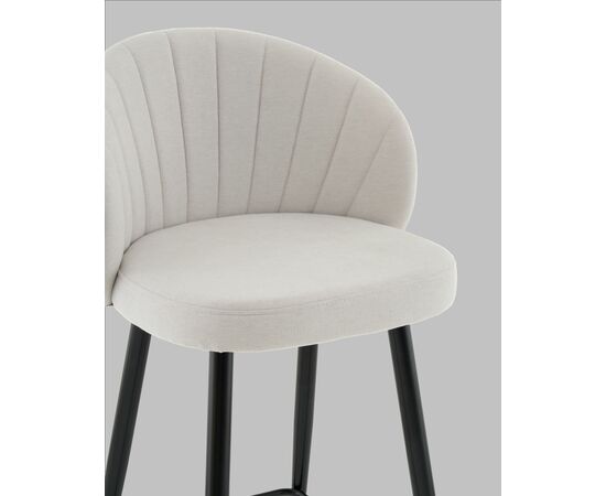 Стул полубарный Ханнингем велюр жемчужный, изображение 9 | Интернет магазин мебели и декора LifeDekor