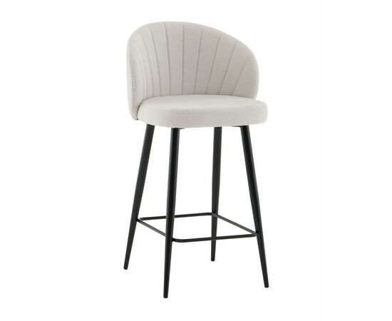 Стул полубарный Ханнингем велюр жемчужный | Интернет магазин мебели и декора LifeDekor