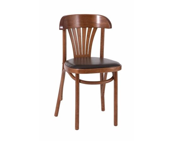 Стул "Астра классик" мягкий (Средний тон, экокожа коричневая), изображение 5 | Интернет магазин мебели и декора LifeDekor