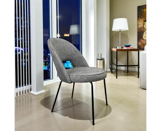 Cтул Marcel букле серый, изображение 2 | Интернет магазин мебели и декора LifeDekor