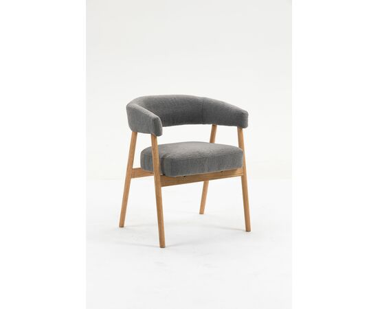 Стул обеденный Zubo с деревянными ножками темно-серый 2 шт., изображение 2 | Интернет магазин мебели и декора LifeDekor