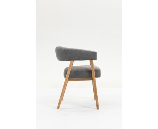 Стул обеденный Zubo с деревянными ножками темно-серый 2 шт., изображение 4 | Интернет магазин мебели и декора LifeDekor