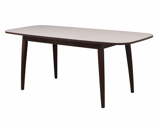 Стол Турин, Стекло, Орех темный/Бежевый матовый, изображение 2 | Интернет магазин мебели и декора LifeDekor