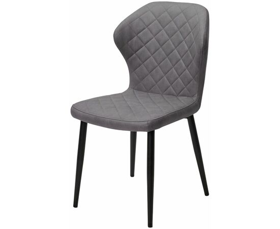 Стул МОНРО, цвет CYPRUS-13 темно-серый, искусственная замша / черный каркас М-City | Интернет магазин мебели и декора LifeDekor