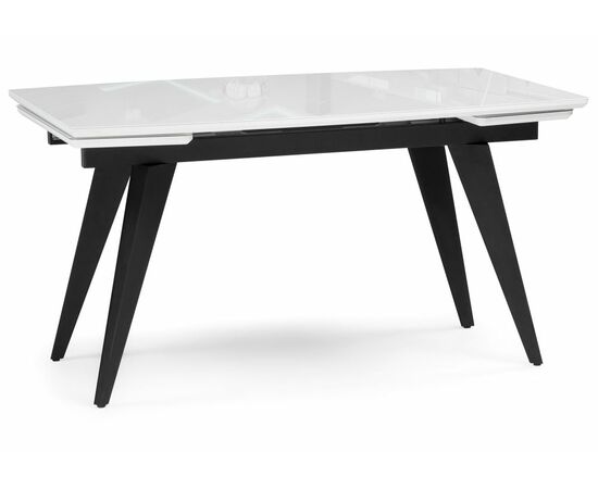 Стол стеклянный Элис 140(200)х80 белый / черный | Интернет магазин мебели и декора LifeDekor