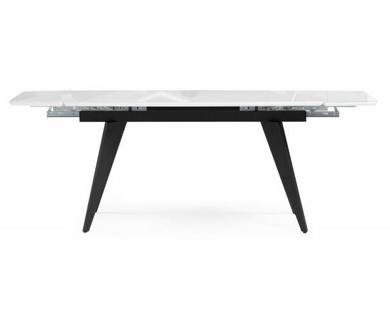 Стол стеклянный Элис 140(200)х80 белый / черный, изображение 4 | Интернет магазин мебели и декора LifeDekor