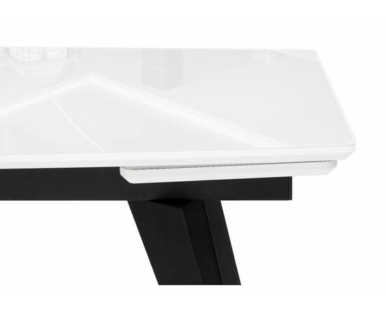 Стол стеклянный Элис 140(200)х80 белый / черный, изображение 6 | Интернет магазин мебели и декора LifeDekor