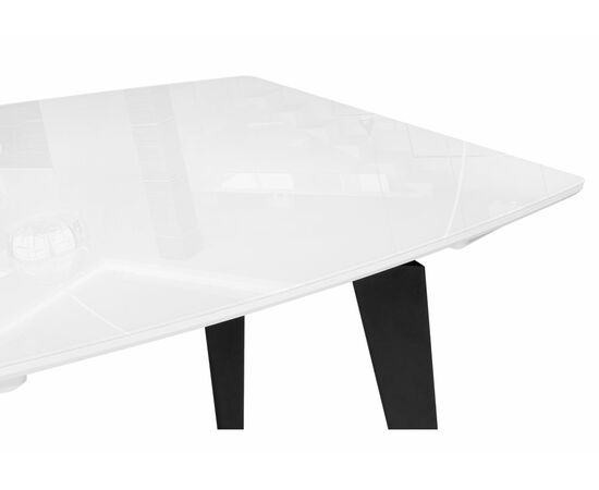 Стол стеклянный Элис 140(200)х80 белый / черный, изображение 7 | Интернет магазин мебели и декора LifeDekor