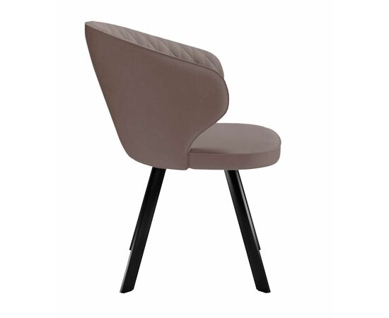 Стул DikLine 249 поворотный, K4 капучино, ножки черные, изображение 4 | Интернет магазин мебели и декора LifeDekor