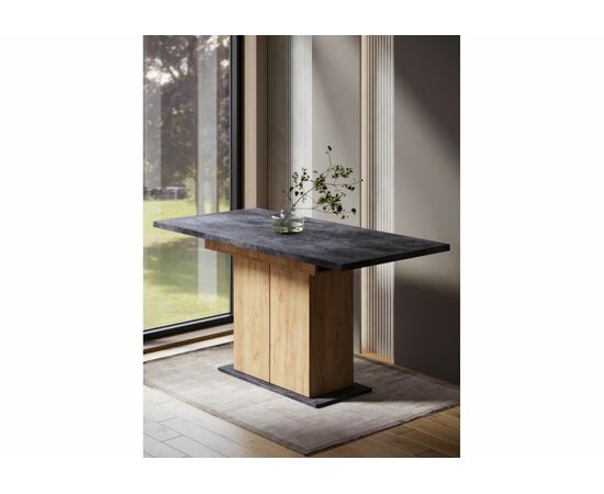 Стол деревянный Carla крафт золотой / цемент темный, изображение 2 | Интернет магазин мебели и декора LifeDekor