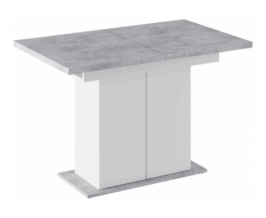 Стол деревянный Carla белый / цемент светлый, изображение 9 | Интернет магазин мебели и декора LifeDekor