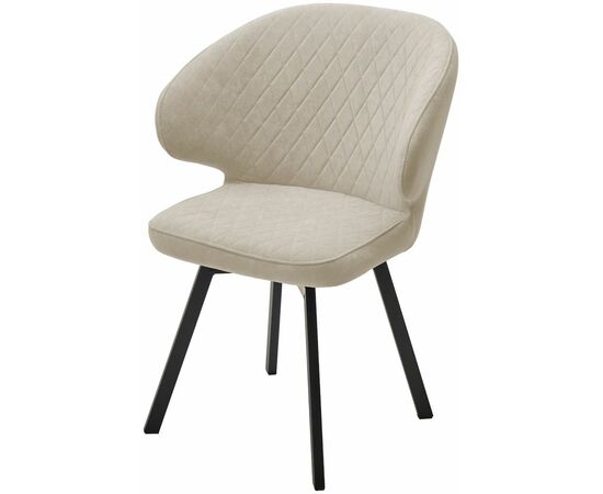Стул ХИЛТОН 360 град., цвет B03 Бежевый, велюр / черный каркас М-City | Интернет магазин мебели и декора LifeDekor