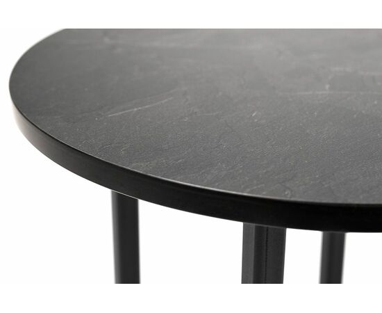 "Кипр" интерьерный стол из HPL круглый Ø30 H40, цвет "серый гранит", изображение 2 | Интернет магазин мебели и декора LifeDekor