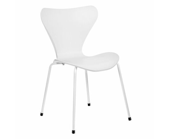 Стул Seven Style белый с белыми ножками | Интернет магазин мебели и декора LifeDekor