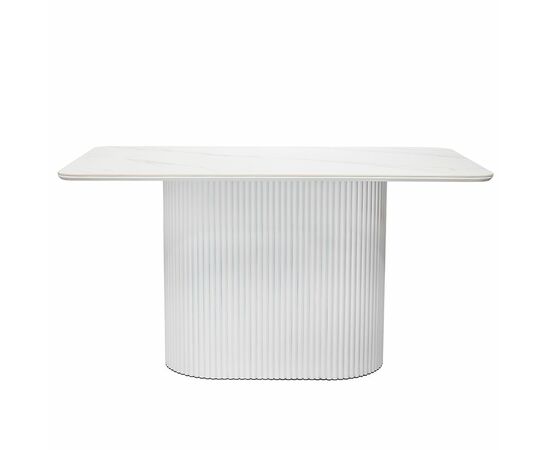 Стол Festa 140x85x77см, керамогранит белый мрамор, изображение 4 | Интернет магазин мебели и декора LifeDekor