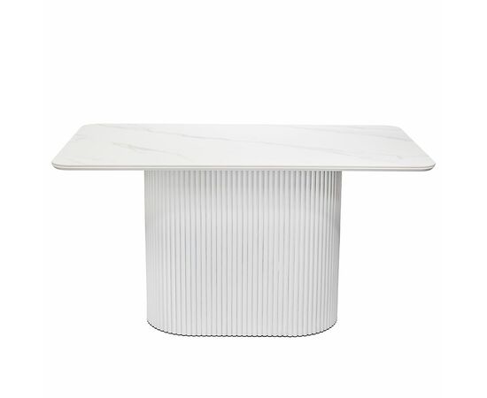 Стол Festa 140x85x77см, керамогранит белый мрамор | Интернет магазин мебели и декора LifeDekor