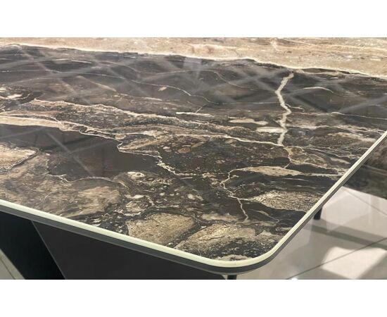 Стол DikLine DKP180 Керамика Amadeus/подстолье черное/опоры дуб галифакс (2 уп.), изображение 7 | Интернет магазин мебели и декора LifeDekor