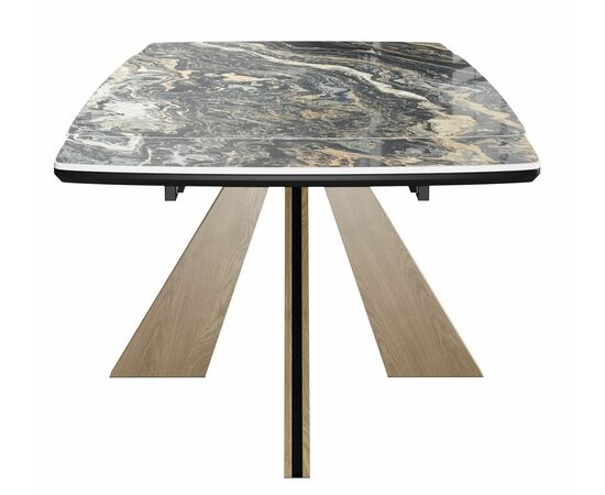 Стол DikLine DKP180 Керамика Amadeus/подстолье черное/опоры дуб галифакс (2 уп.), изображение 3 | Интернет магазин мебели и декора LifeDekor