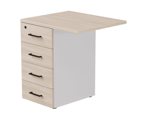 Тумба приставная Everprof EVO с топом 710х600x755 Белый/Дуб Соната | Интернет магазин мебели и декора LifeDekor