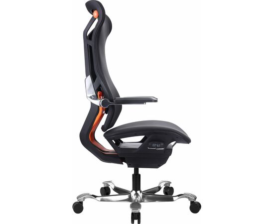 Эргономичное кресло Atom Black Экокожа Черный, изображение 3 | Интернет магазин мебели и декора LifeDekor