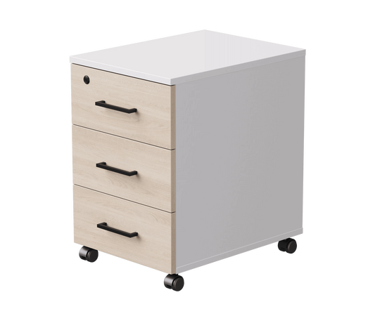 Тумба мобильная Everprof EVO 406х540х608 Белый/Белый/Дуб Соната | Интернет магазин мебели и декора LifeDekor