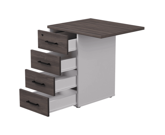 Тумба приставная Everprof EVO с топом 710х600x755 Белый/Дуб Пасадена, изображение 2 | Интернет магазин мебели и декора LifeDekor