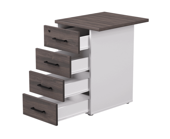 Тумба приставная Everprof EVO с топом 510х600x755 Белый/Дуб Пасадена, изображение 2 | Интернет магазин мебели и декора LifeDekor