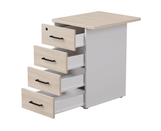 Тумба приставная Everprof EVO с топом 510х600x755 Белый/Дуб Соната, изображение 2 | Интернет магазин мебели и декора LifeDekor