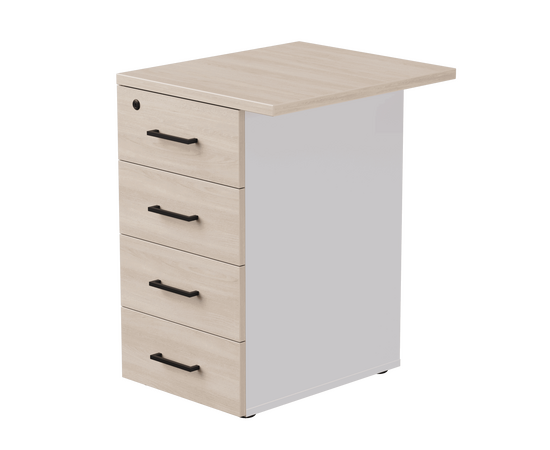 Тумба приставная Everprof EVO с топом 510х600x755 Белый/Дуб Соната | Интернет магазин мебели и декора LifeDekor